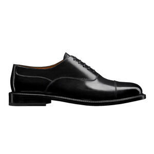 Dior Embassy Oxford Loafer Black Calfskin Leather Flat Lace Up Dress Shoes 43 10
